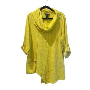 Ali Miles Sunny Yellow Asymmetrical Tunic